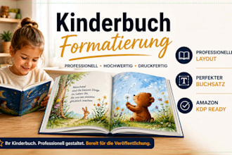 professionelle formatierung layout und buchsatz für kinderbilderbücher