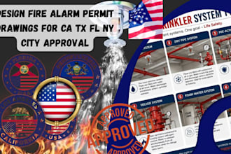 design fire alarm permit drawings for ca tx fl ny city approval