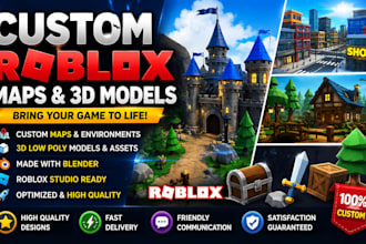 create 3d roblox maps or 3d models for your roblox game
