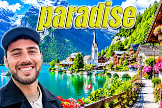 design eye catching travel vlog youtube thumbnails