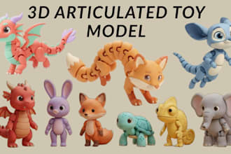 sculpt custom action figure, bjd doll, flexi toy, fidget articulated 3d print