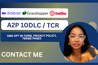setup a2p 10dlc registration, twilio, dialpad and SMS compliance, ringcentral