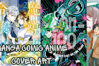 draw anime manga comic book cover art webtoon cover art graphic novel nsfw art