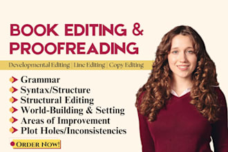 do developmental editing and line editing for science fiction and fantasy novel