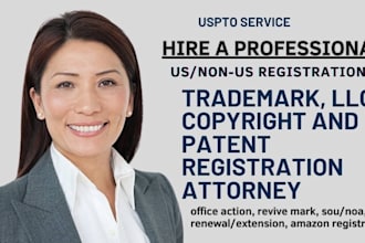be your US trademark and patent attorney for filing and registration at uspto