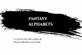 create a custom vocabulary and hand drawn alphabet