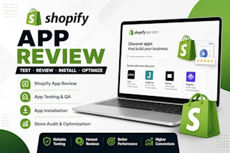 do shopify app review, testing shopify installation and store audit