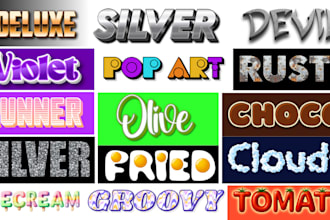 create custom font, typography, lettering, wordart and text