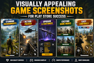 create visually appealing game screenshots for play store success
