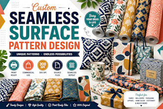 design seamless surface pattern for fabric, textile