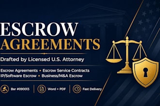 prepare an escrow service contract for your agency or platform
