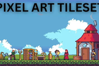 design pixel tileset rom hack game environment rpg top down pokemon style