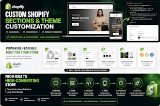 develop or customize your shopify theme and custom sections
