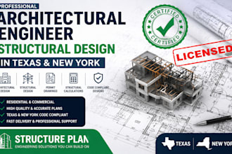 do architectural engineer, structural design, in texas and new york