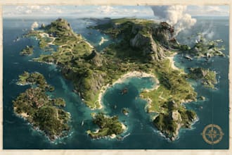 fantasy map illustration arts