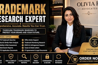 conduct trademark searches and prepare uspto application documents