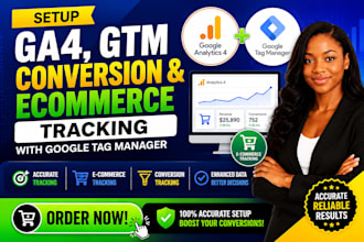 setup ga4, GTM conversion and ecommerce tracking with google tag manager