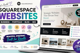 business squarespace website landing page business portfolio blog SEO design
