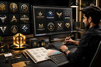 design custom business identity and 3d mascot logo