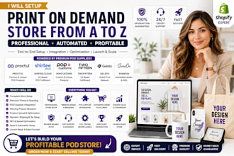 setup print on demand store shirtee cloud popcustoms twofifteen  gelato shineon