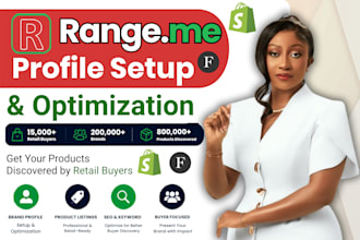 setup rangeme faire and shopify wholesale ecommerce store and product listings