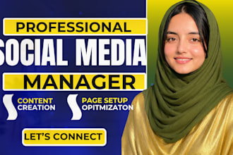 be your social media manager and content creator for social media marketing