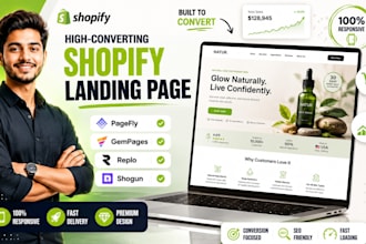 design high converting shopify landing page product page with pagefly gempages