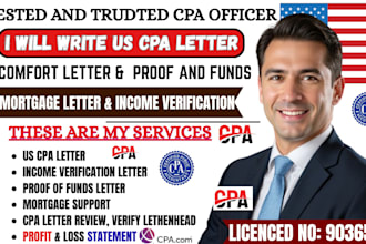 write sign US income verification, confirmation letter, proof of income letter