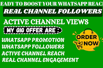 create whatsapp channel promotion, real followers, whatsapp marketing boost