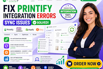fix printify integration errors sync issues woocommerce shopify etsy seo
