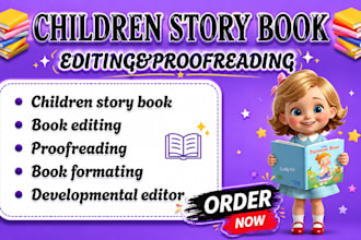 edit your children story book, kids book, picture book