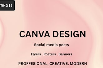 design professional canva social media posts