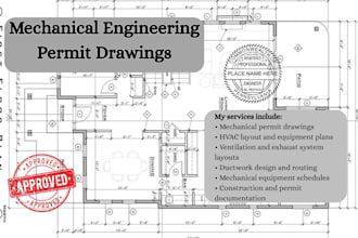 create mechanical engineering permit drawings for approval in pa, il, fl, ny, tx