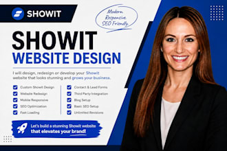design, redesign, customize showit website and showit template