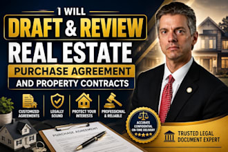 draft and review real estate purchase agreement and property contracts