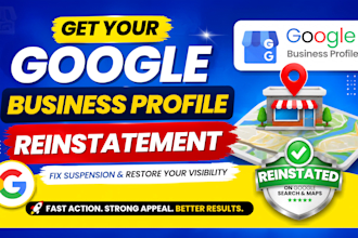 setup google my business, reinstate gmb and fix gmb profile