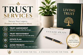 draft a trust amendment or full trust restatement for your estate plan