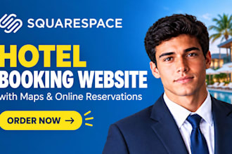 design a professional hotel booking website with maps and online reservations