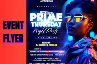design event flyer, party flyer, church flyer, food promotional marketing flyer