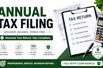 prepare us and uk annual tax filling tax return bookkeeping as a tax consultant