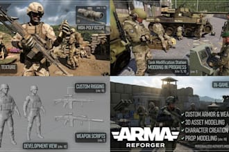 create custom armor, weapons, props, and characters for arma reforger