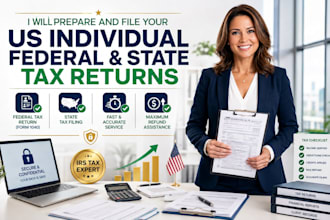 prepare file your US individual federal state tax returns