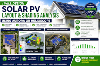 design solar pv layout and shading analysis using aurora or helioscope