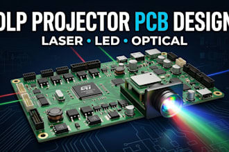 design dlp laser led projector pcb, optical controller and embedded firmware