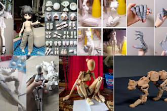 create 3d articulated animal toy model, bjd articulated model, printable toys