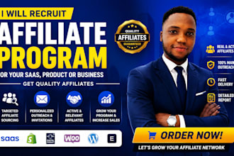 recruit quality affiliates for your saas, software, or affiliate program