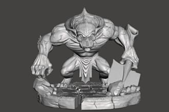 custom3d fantasy monster,beast, resin creature,tabletop figurine,collectible stl