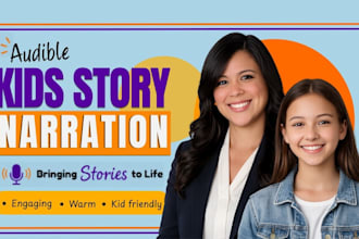 do kids character voiceover on children book and cartoon as female acx narrator