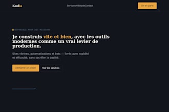 je vais créer votre site vitrine professionnel et moderne