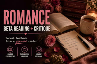 beta read your romance, erotica or fantasy manuscript